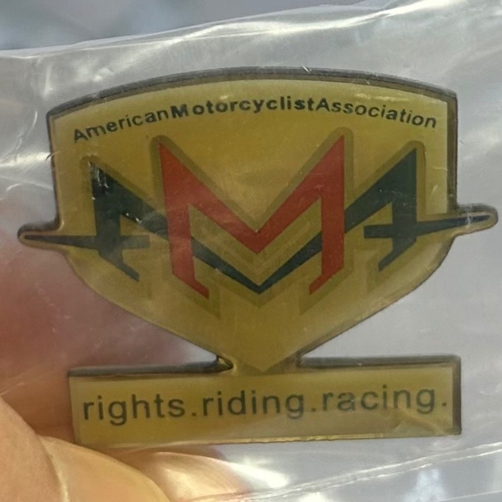 American Motorcyclist‎ Association AMA Pin Rights Riding Racing Biker